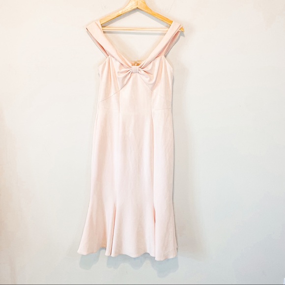 Gal Meets Glam Pink Tyler Off Shoulder Midi Dress Spring Summer Size 6 - Picture 2 of 8